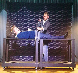 Sawing Aled Jones in half